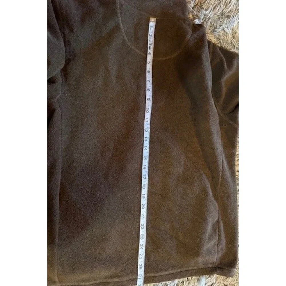 Realtree Pullover Quarter 1/4 Zip Fleece Sweater Sweatshirt Men’s Size LRG Brown - Picture 10 of 11